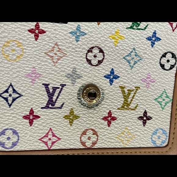 Authentic White Multicolor Short wallet - Picture 6 of 16